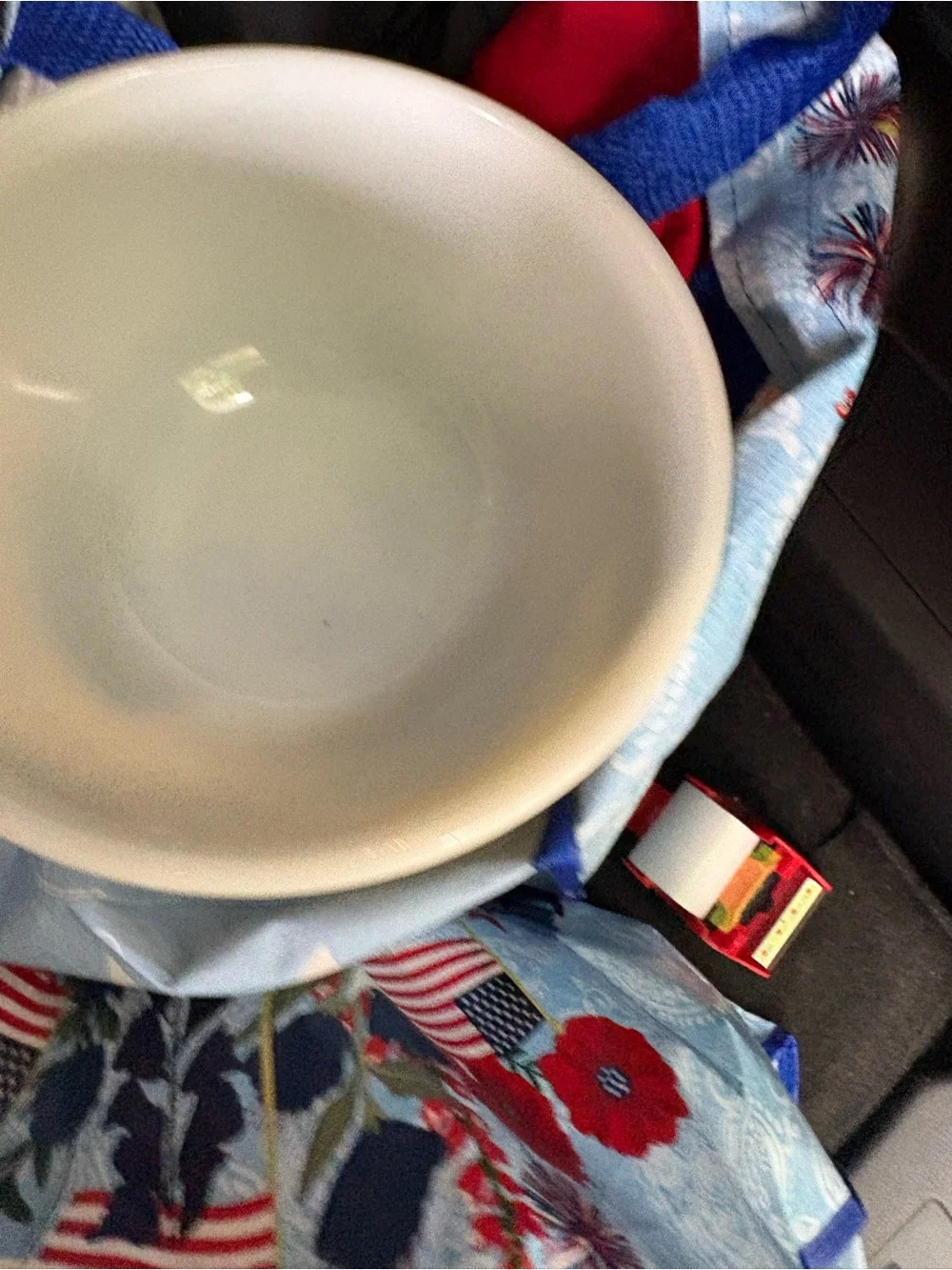 Pyrex Americana mixing bowl in a gold color.